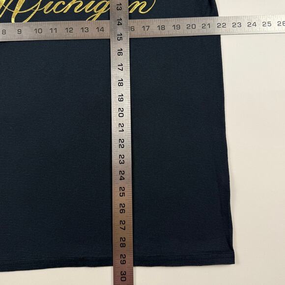 Vintage Michigan Mackinac Bridge Lake Sailboat Gold Embossed Striped Shirt XL - Picture 7 of 7